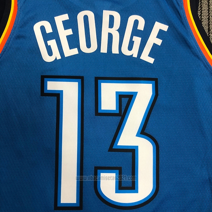 Camiseta Oklahoma City Thunder Paul George #13 Icon Azul